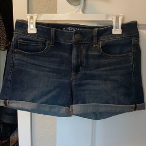 Denim midi short